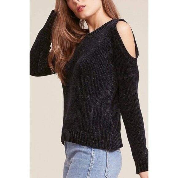 BB Dakota Velour Sweater Dark Blue NWT Sz M - Picture 2 of 8